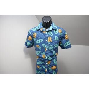 Urban Pipeline Pineapple Hawaiian Shirt Camp Hiking Button Up Mens Sz Small